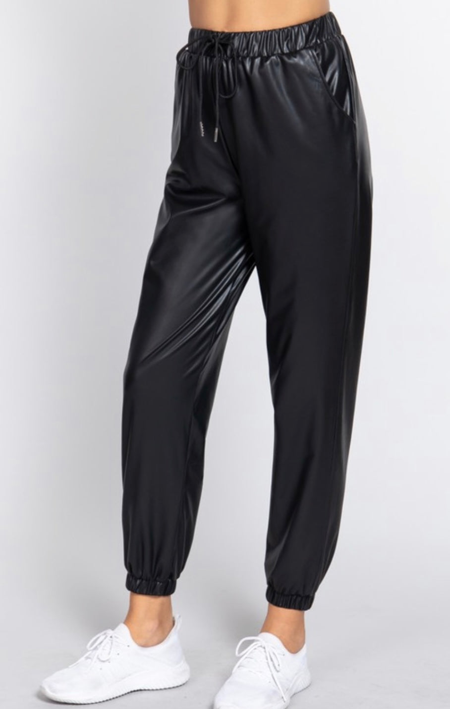 Luxe Leather Joggers – Mono B